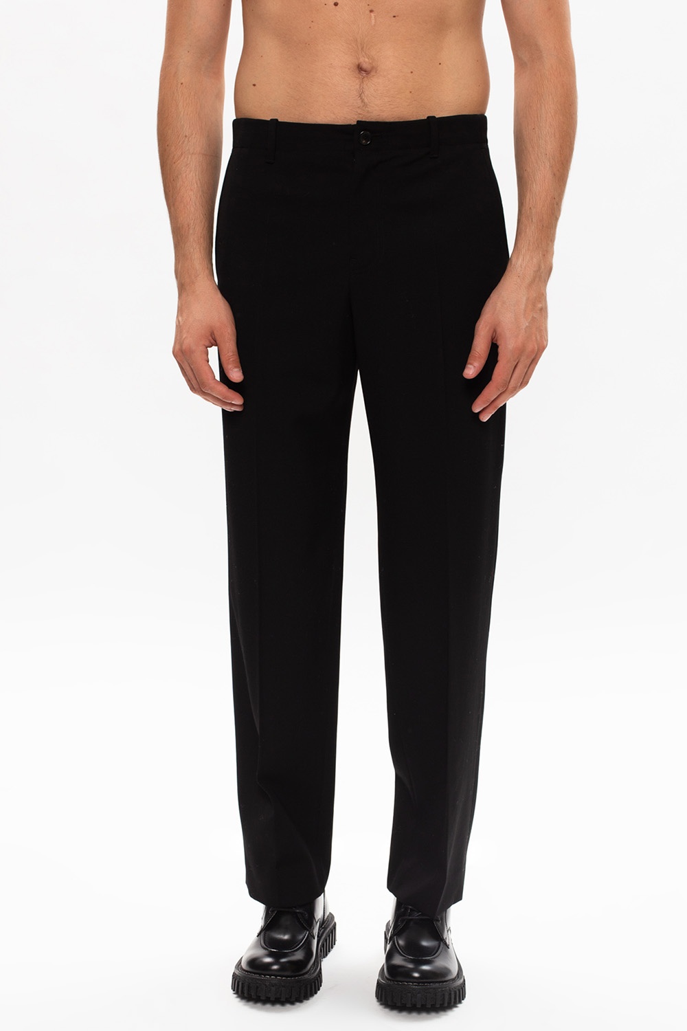 Loewe Wool pleat-front trousers